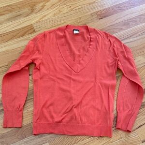 J. Crew V-Neck Sweater - Orange